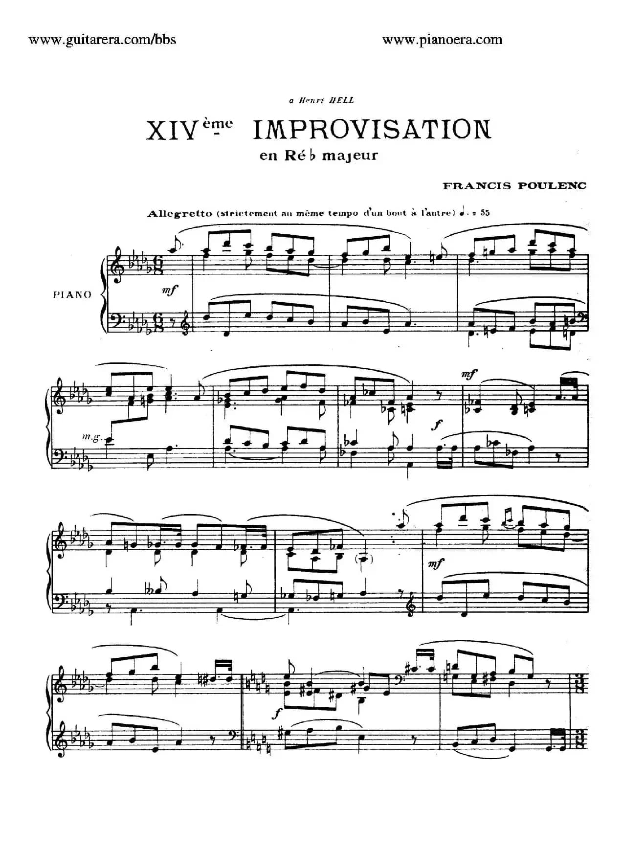 15 Improvisations（15首即兴曲·XIV）