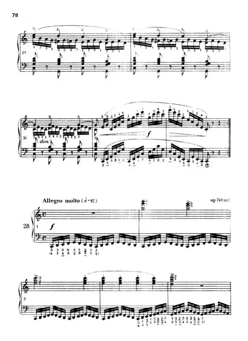 《车尔尼手风琴练习曲集》第Ⅲ册（P75—97）