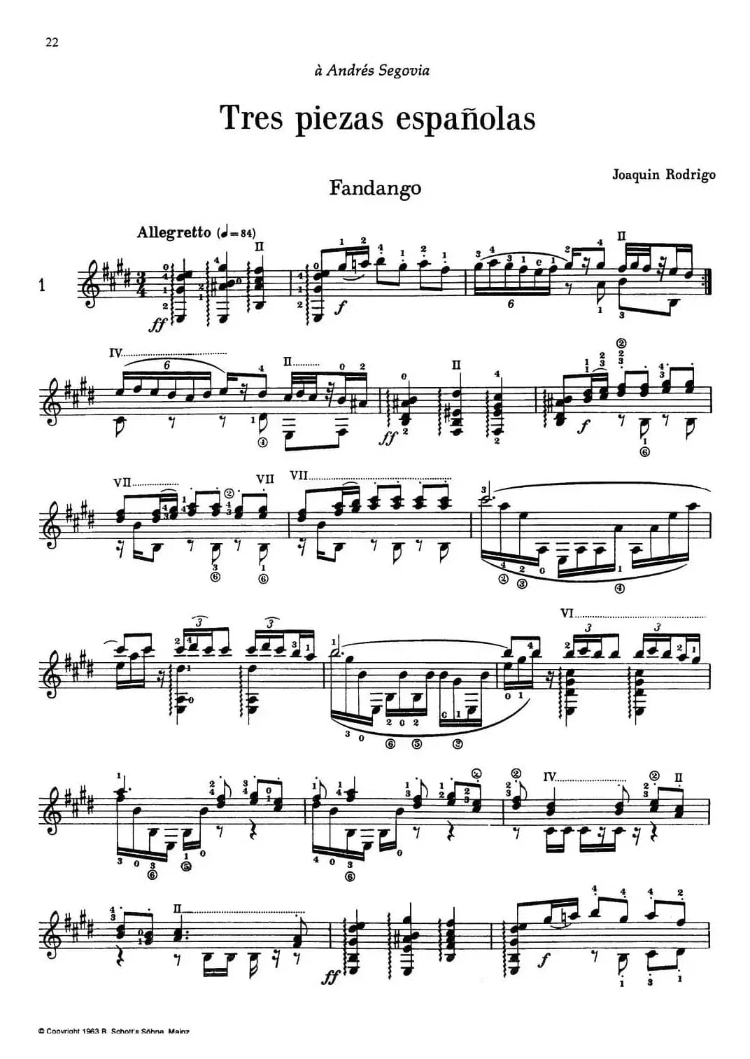 Joaquin Rodrigo Music for Guitar（罗德里戈吉他音乐P22-35）（古典吉他）