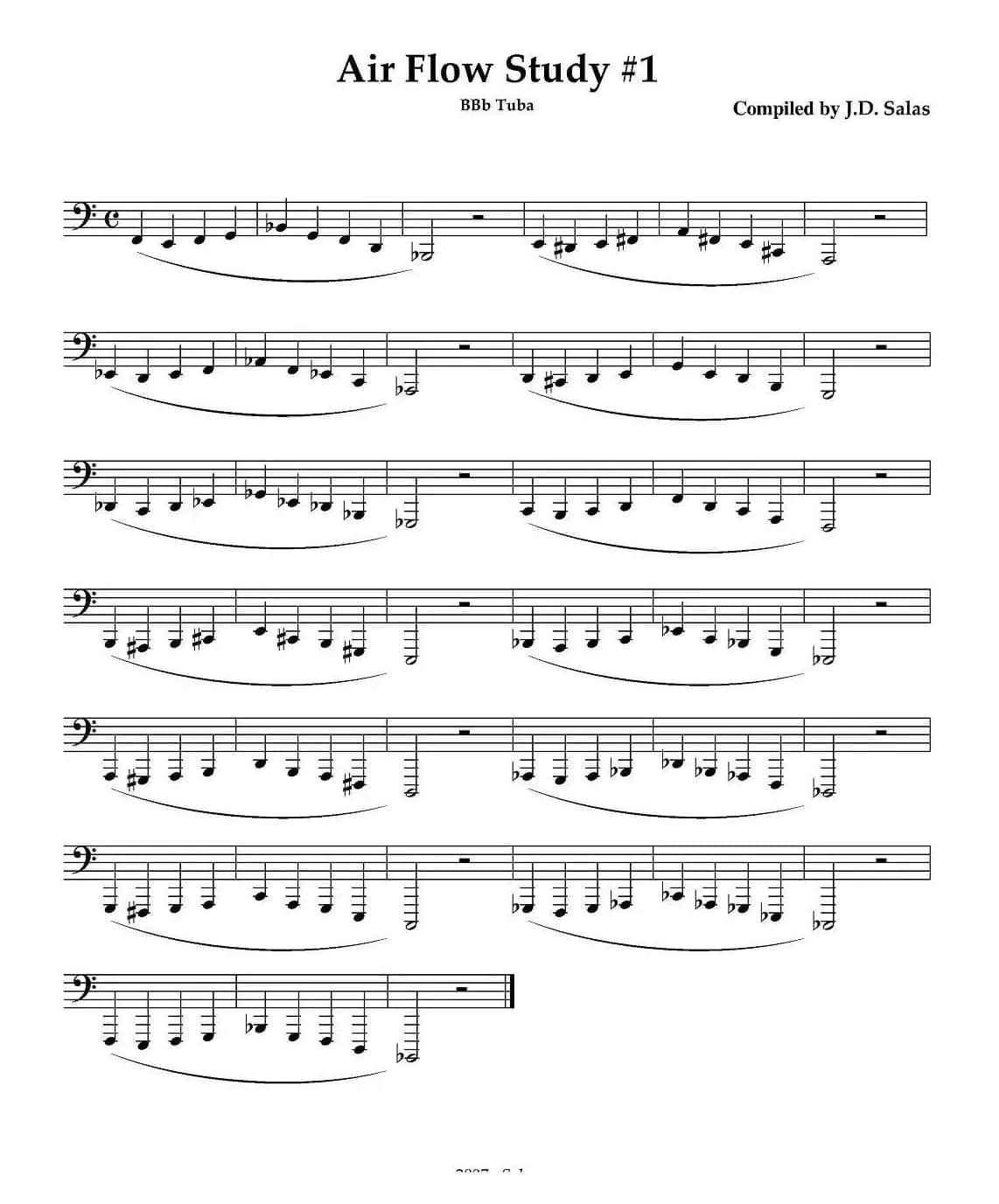 Air Flow Study - Bb Tuba（大号练习教材选曲）