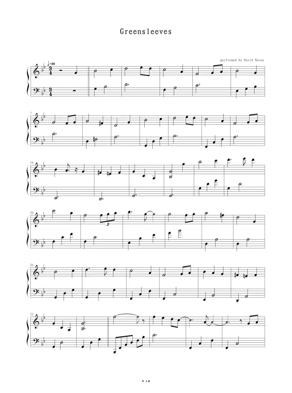 Green sleeves（绿袖子）