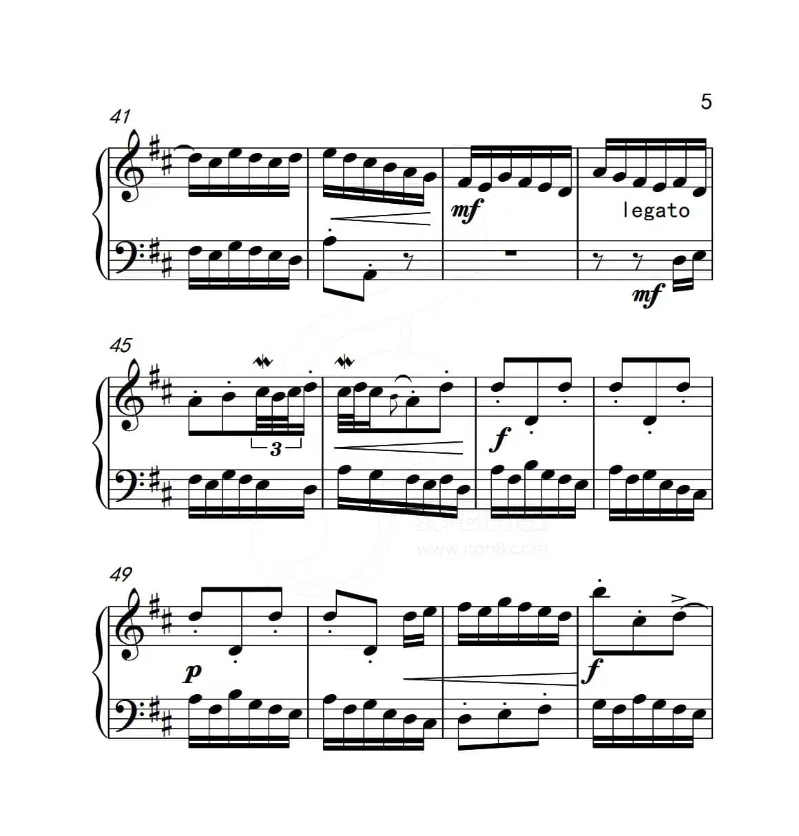 第五级A组 二部创意曲（中国音乐学院钢琴考级作品1~6级）