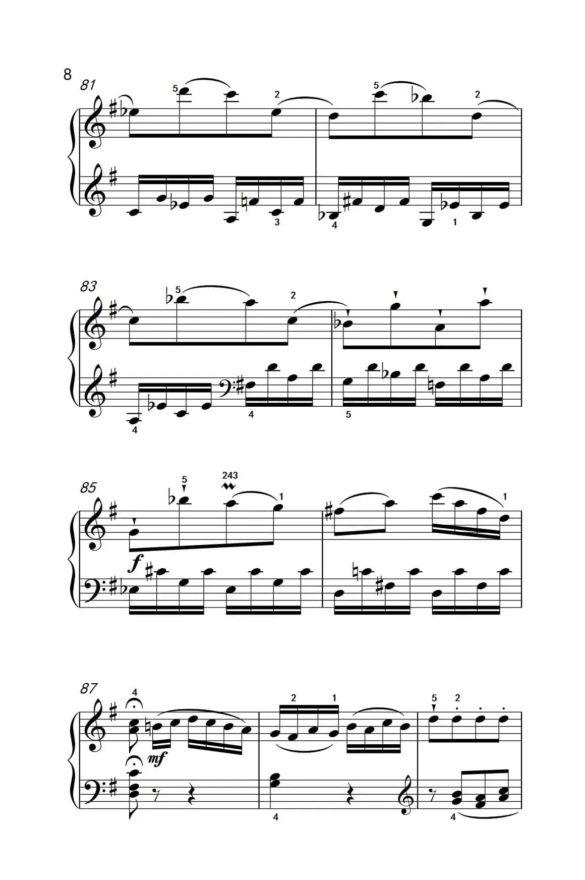 第五级 1.G大调奏鸣曲 第一乐章（中央音乐学院 钢琴（业余）考级教程 4-6级）