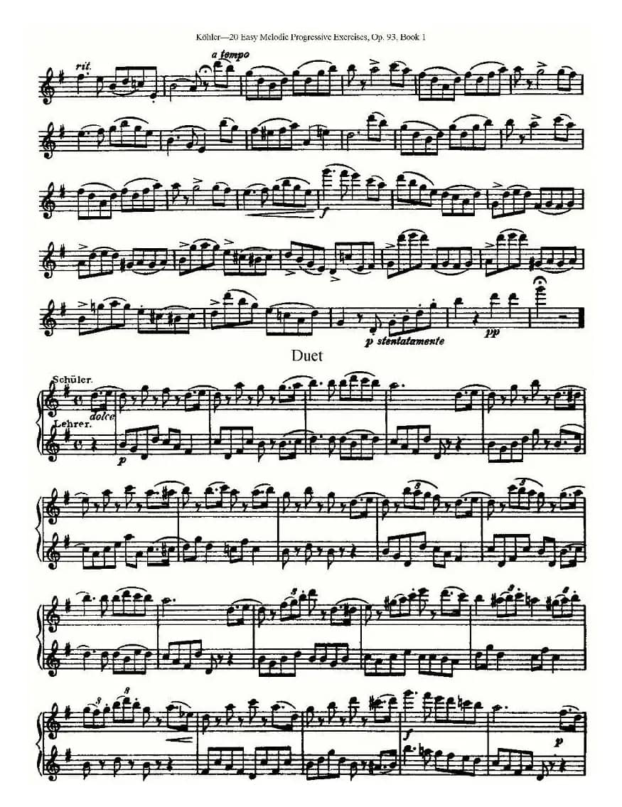 柯勒练习曲作品93号（一）