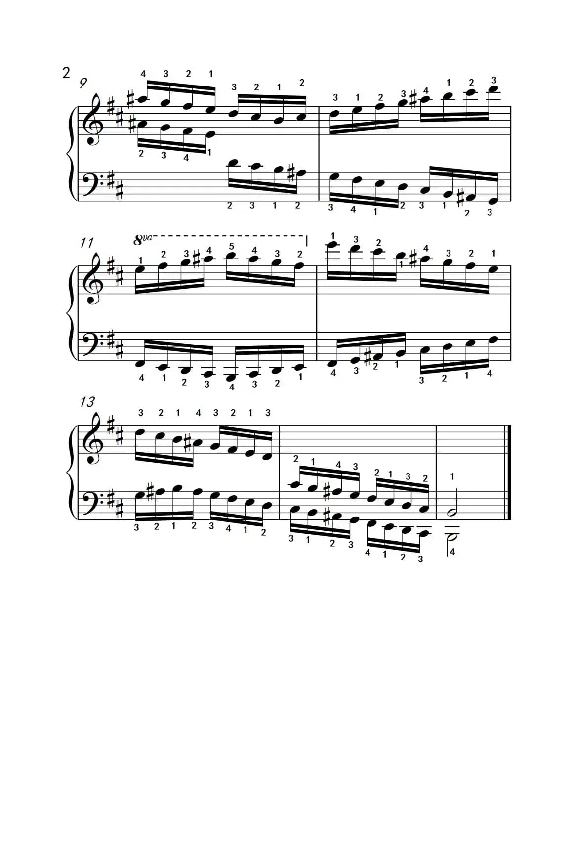 第九级8.b和声小调音阶（中央音乐学院 钢琴（业余）考级教程 7-9级）