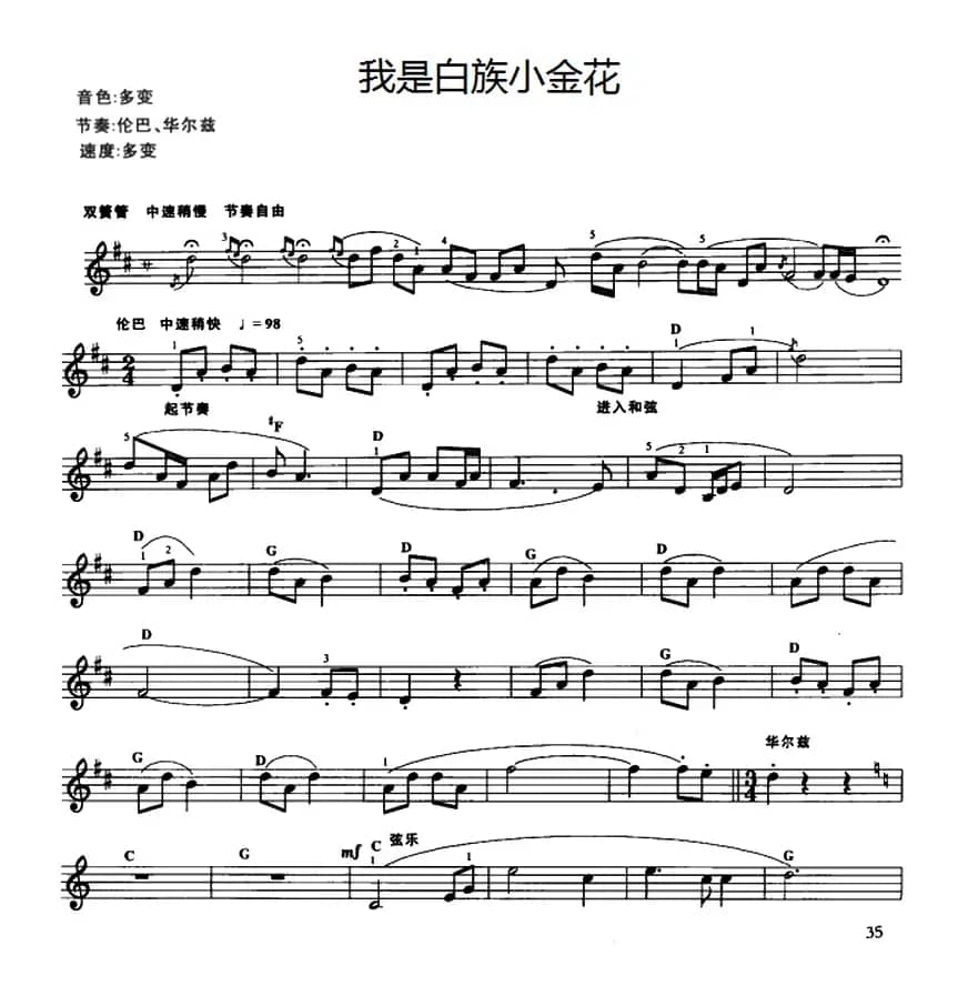 我是白族小金花