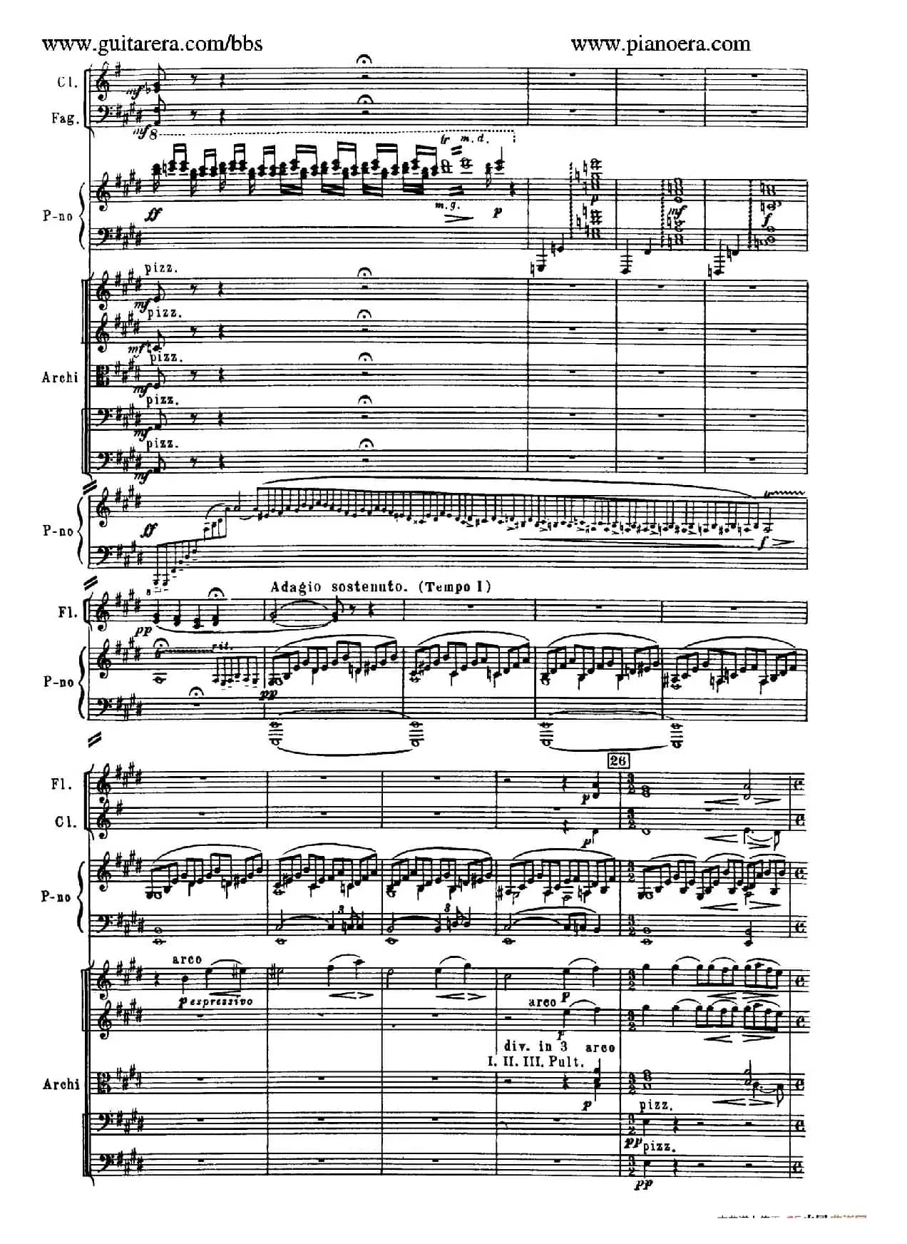 c小调第二钢琴协奏曲 Op.18（第二乐章总谱）