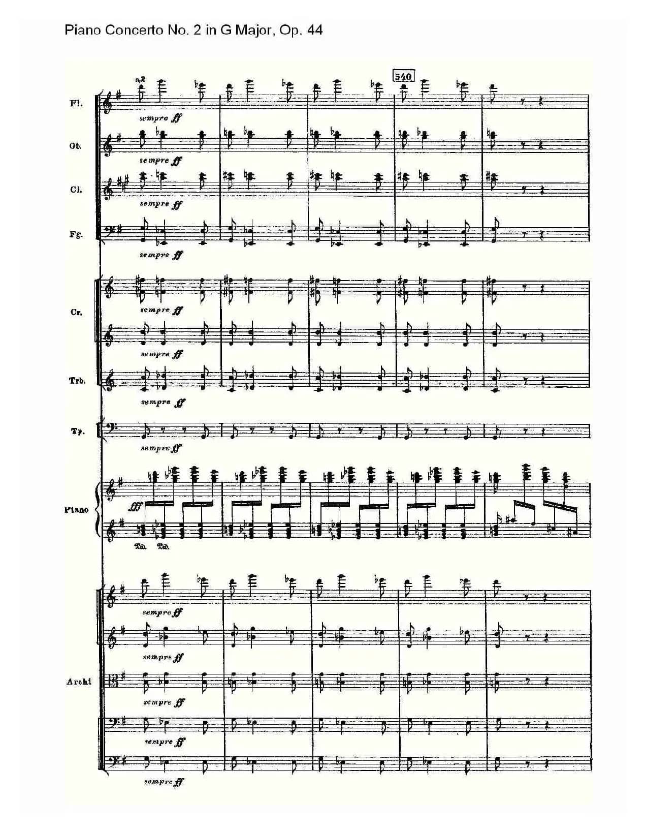 G大调第二钢琴协奏曲, Op.44第三乐章（二）