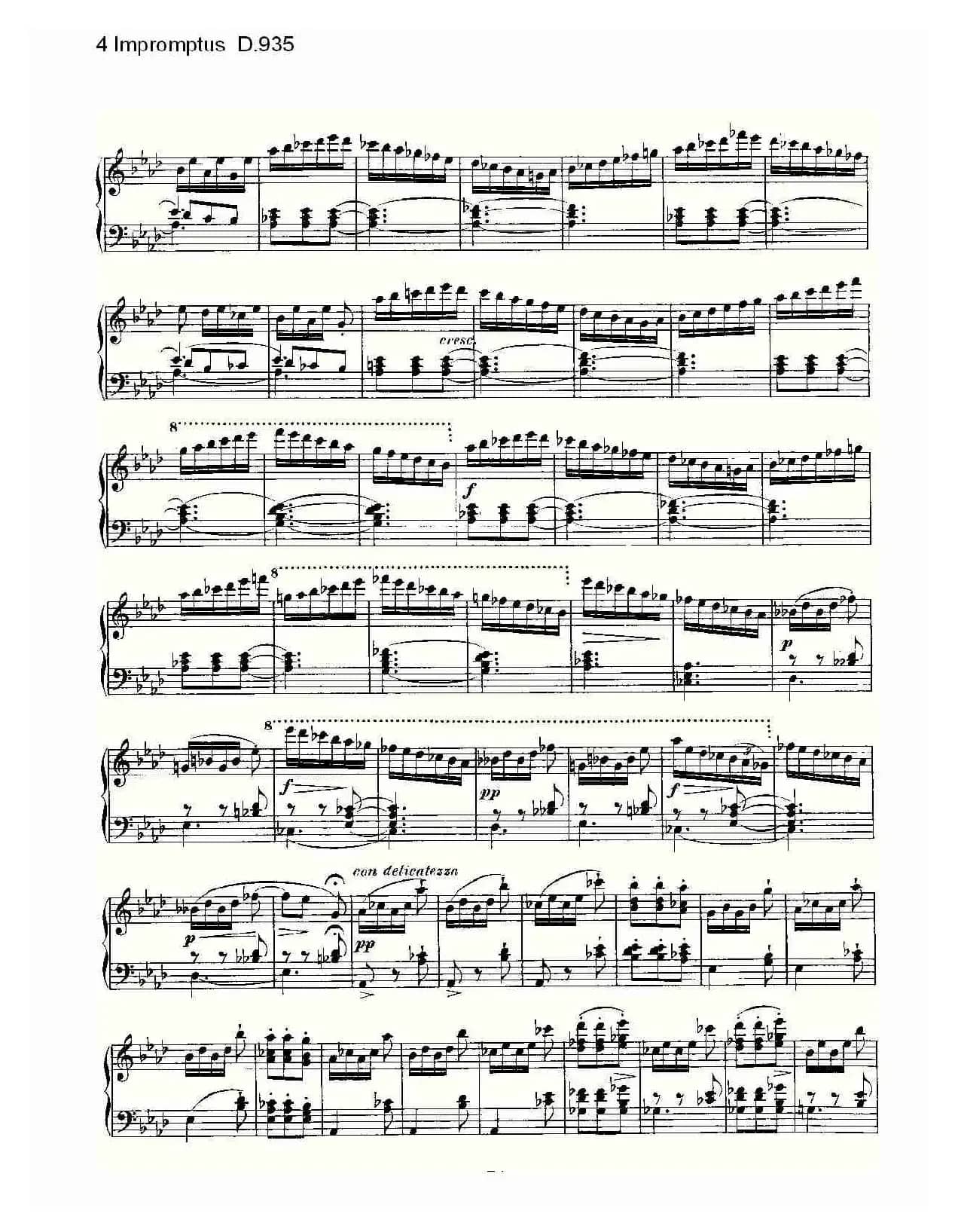 4 Impromptus D.935（4人即兴演奏D.935）
