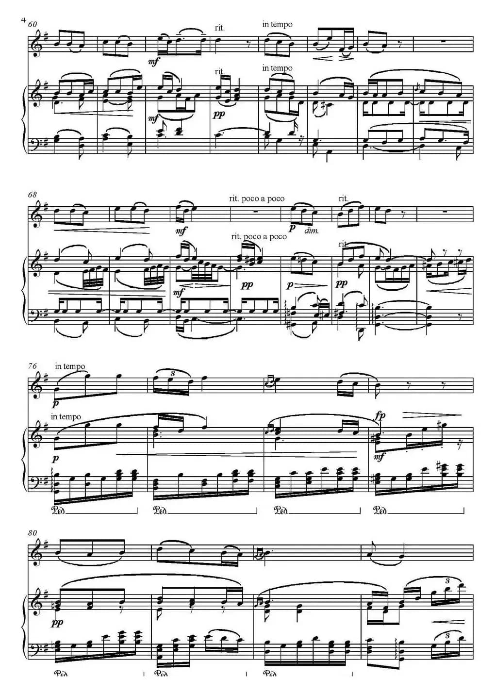 Song to the Moon（月亮颂）（小提琴+钢琴伴奏）