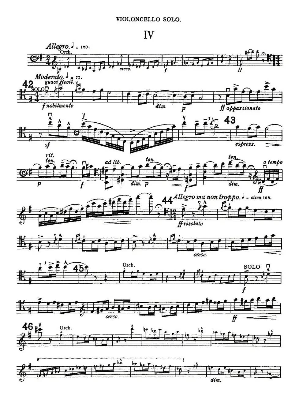 Edward Elgar Concerto e Minor Op85 For Cello（Cel）