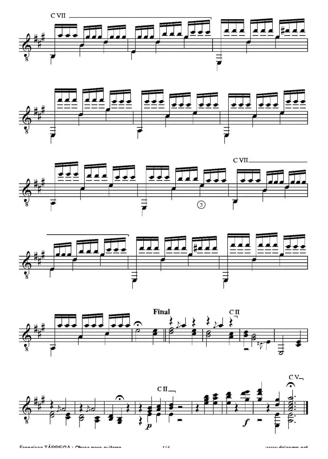 EL CARNAVAL DE VENECIA(Grande variaciones sobre un tema de Niccolo Paganini)（古典吉他）