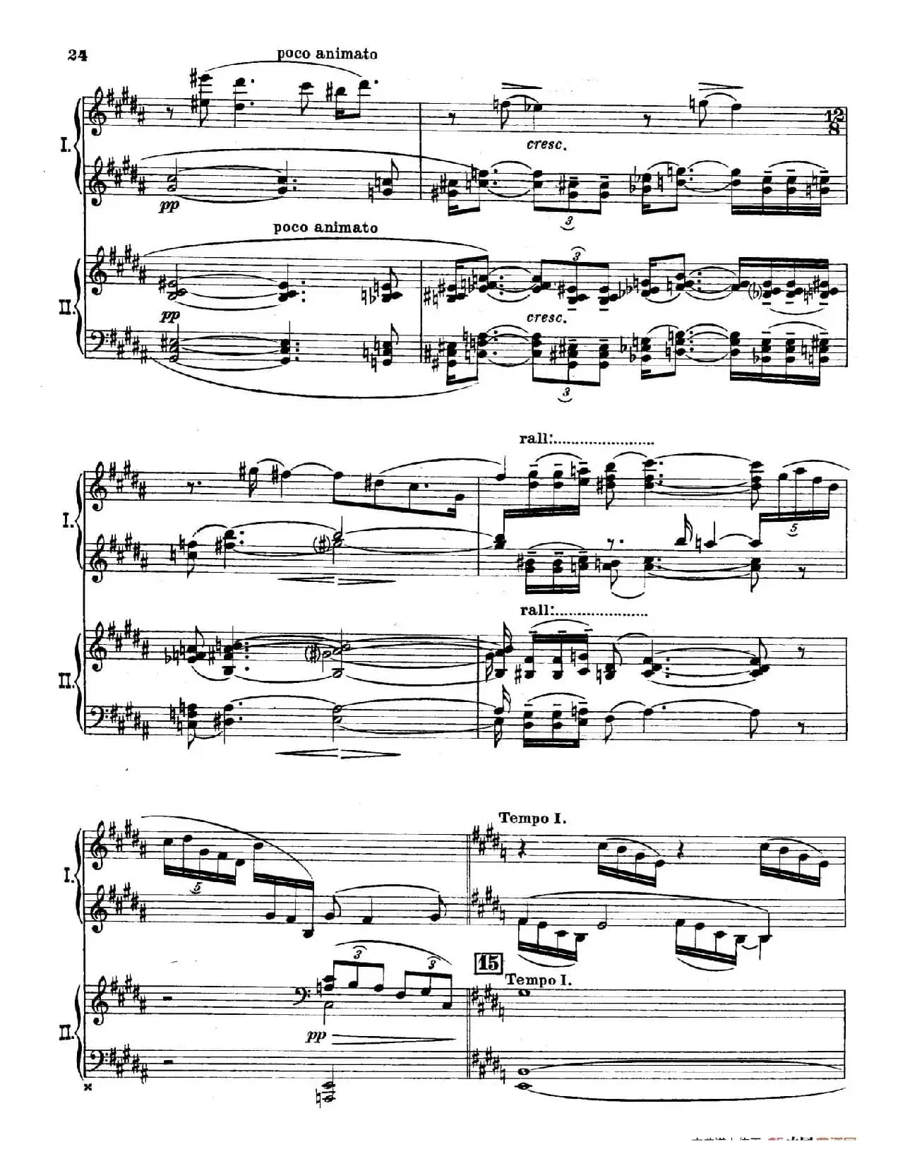 The Pines of Rome（交响诗《罗马的松树》·双钢琴）（第三部分：吉阿尼库伦山的松树）