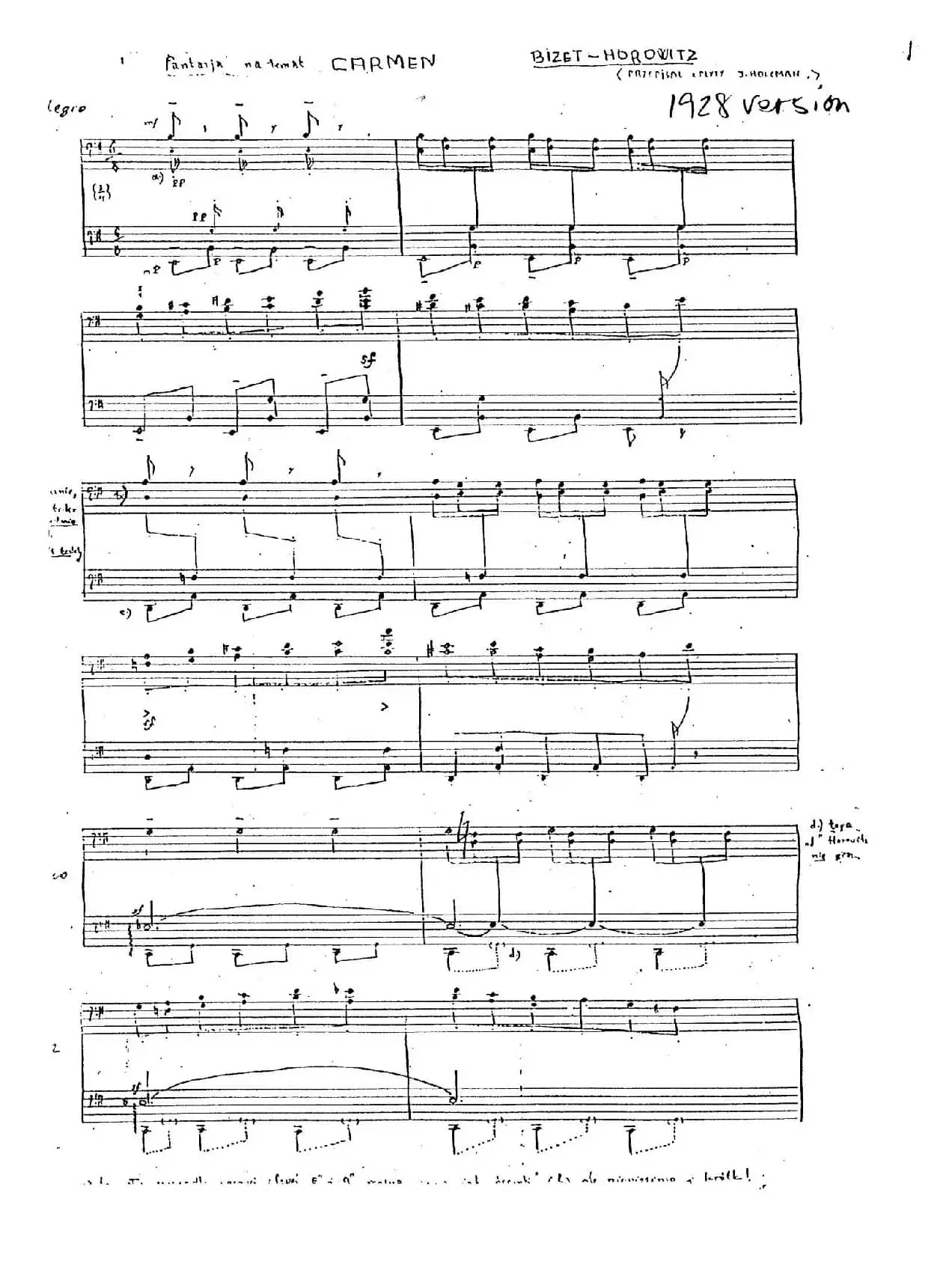 Carmen Variations 12 Pieces(12首卡门主题变奏曲·1)