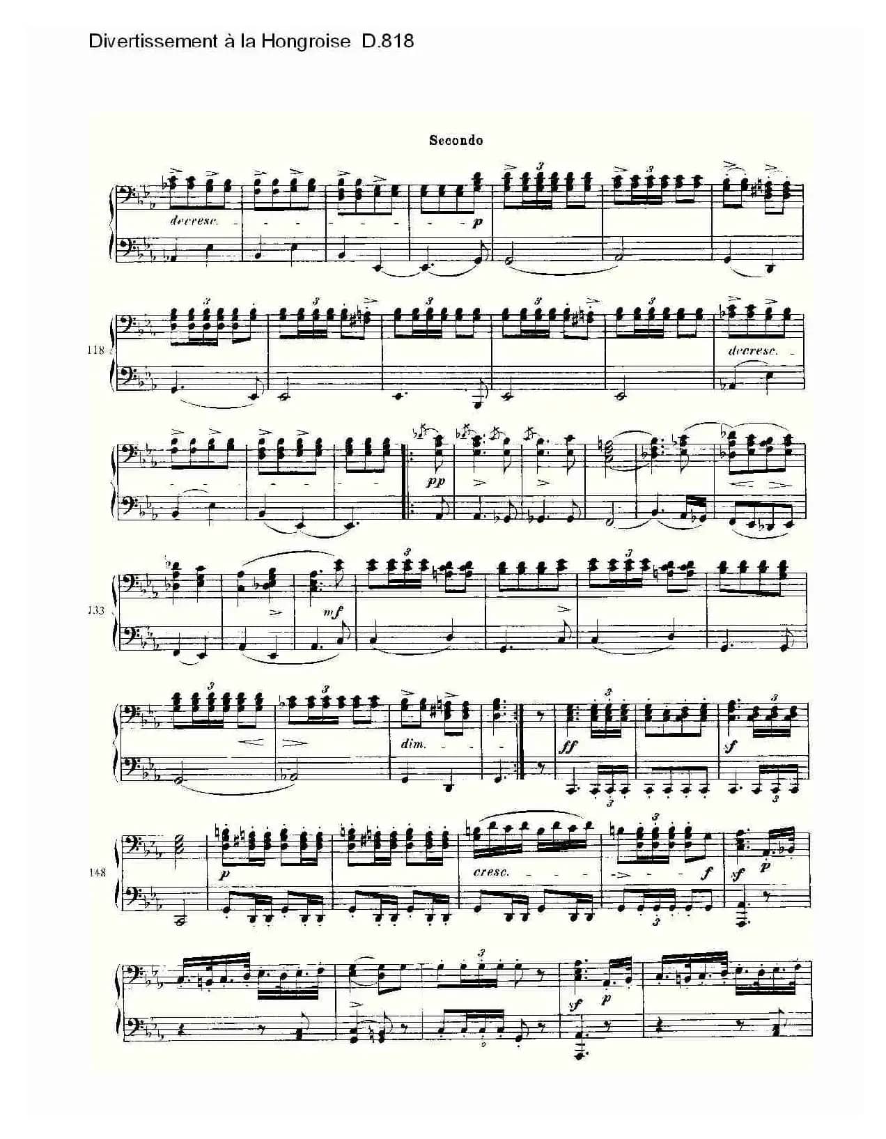 Divertissement à la Hongroise D.818