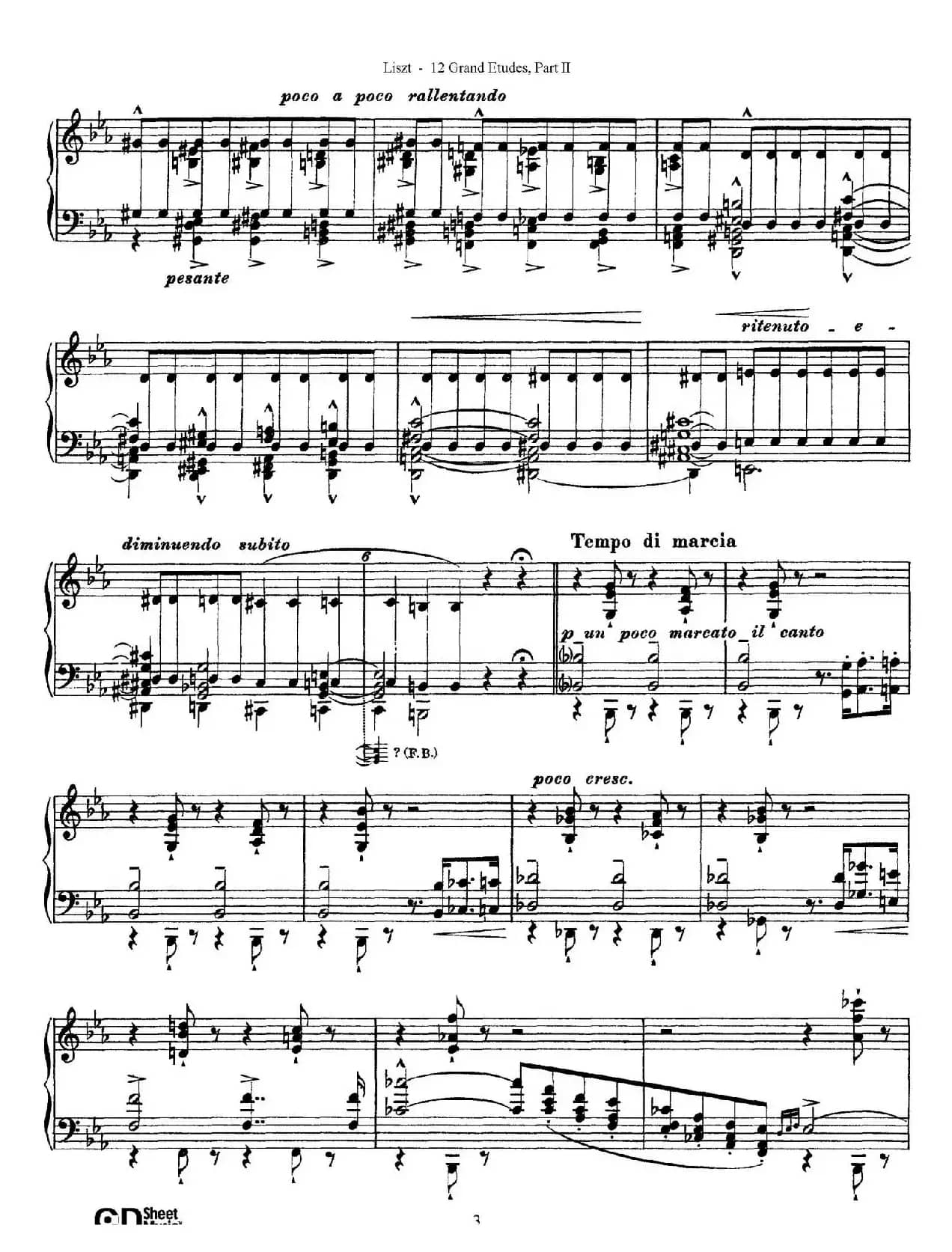 12 Grand Etudes S.137（12首华丽的练习曲·7）