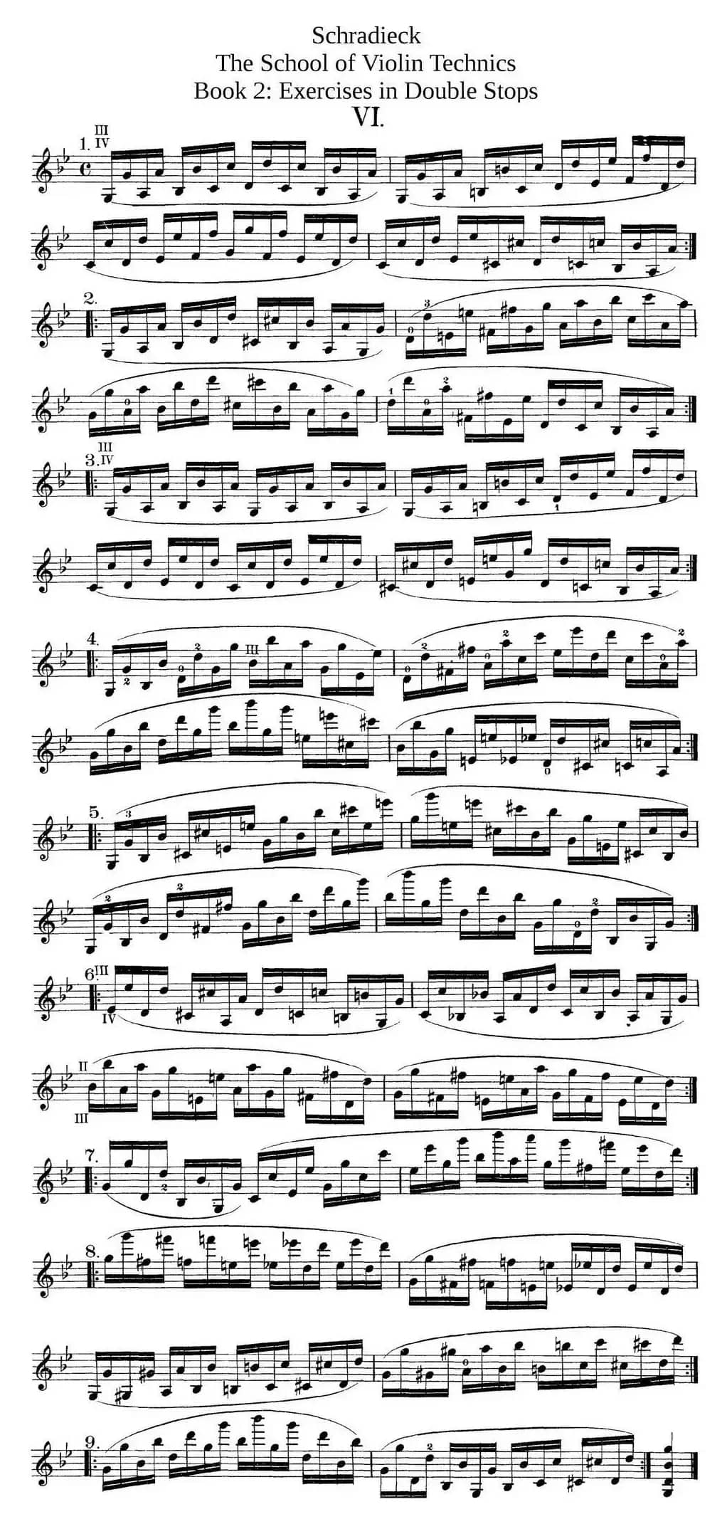 史拉迪克小提琴技术练习 第2册（Ⅵ）