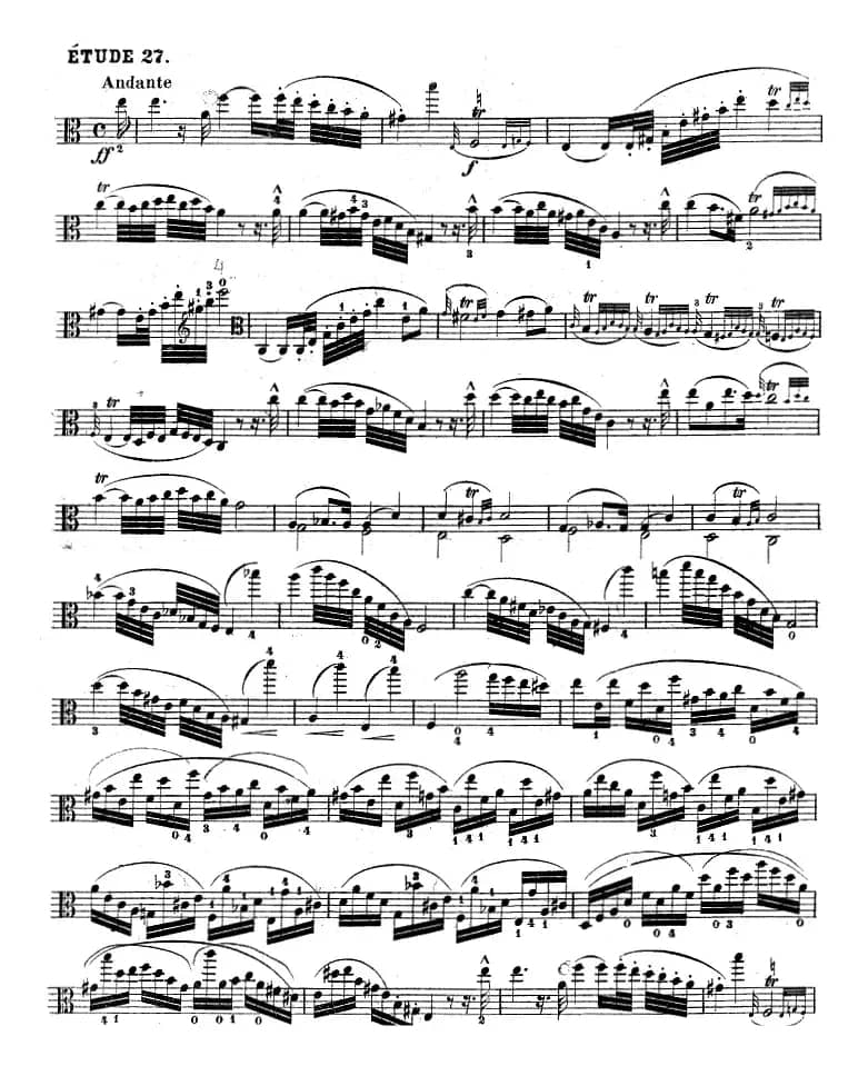 克莱采尔《中提琴练习曲40首》（ETUDE 27-29）