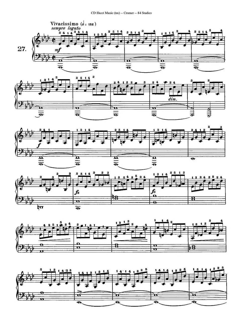 Cramer - 84 exercices（26—30）（克拉莫84首钢琴练习曲）