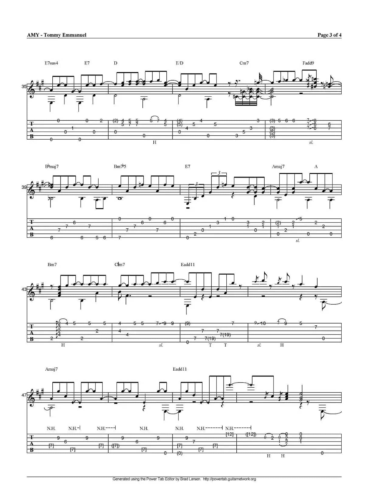 tommy emmanuel：amy（指弹吉他）