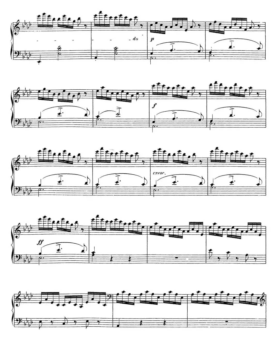 舒伯特降E大调即兴曲D.899，Op.90（NO.4）