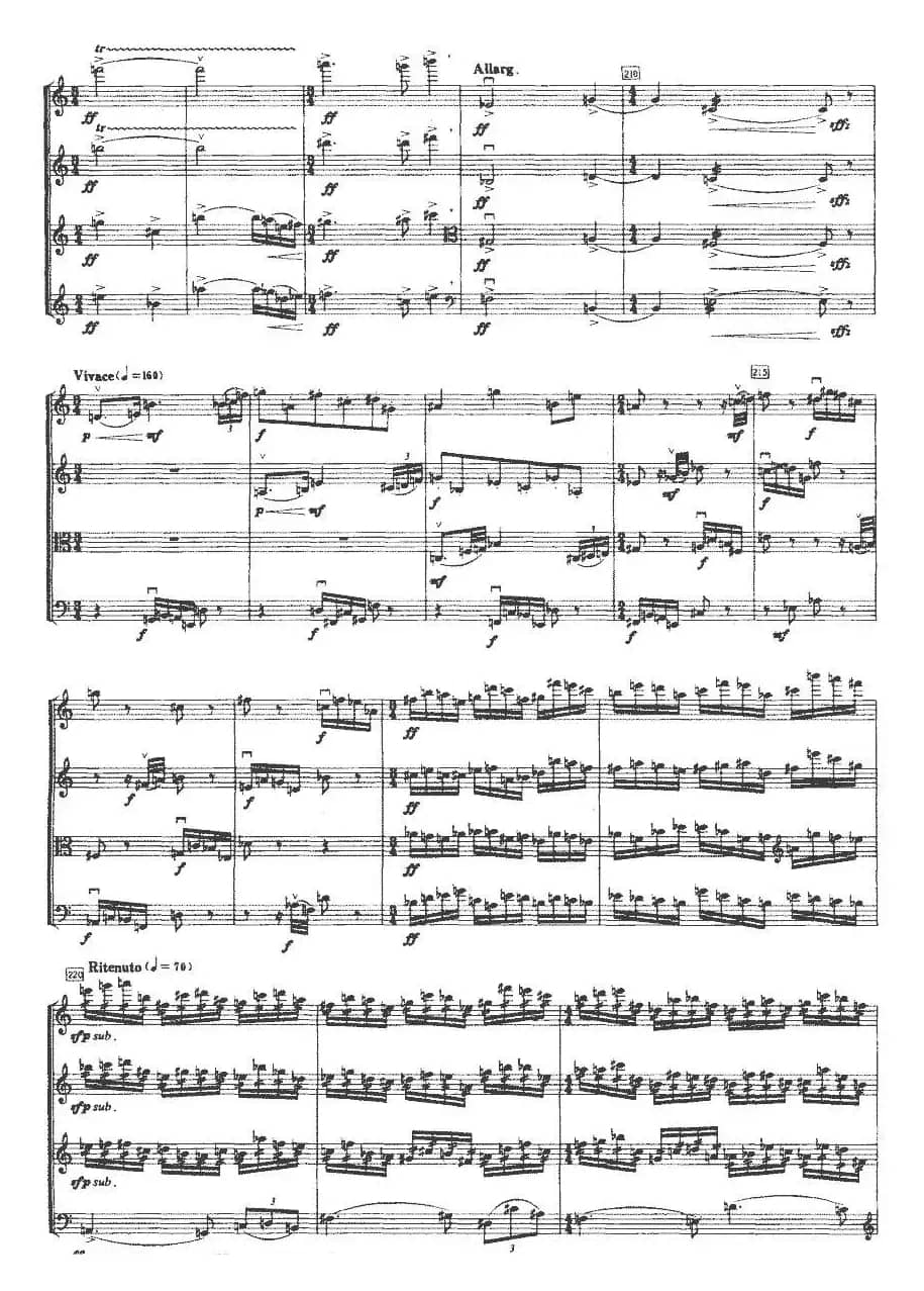 第三弦乐四重奏（第四乐章）