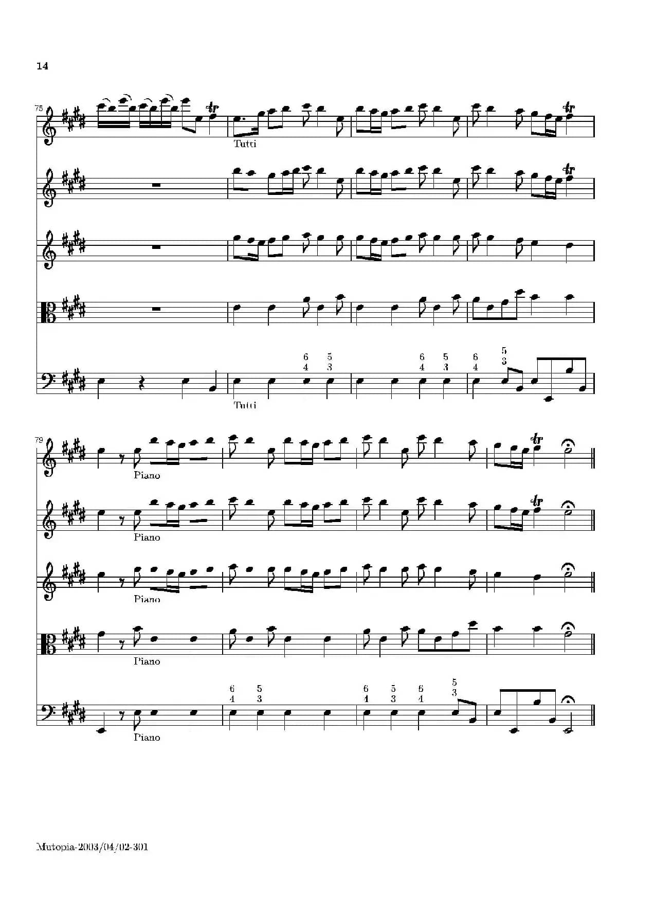 La Primavera·Spring（四季·春）（弦乐协奏曲总谱）