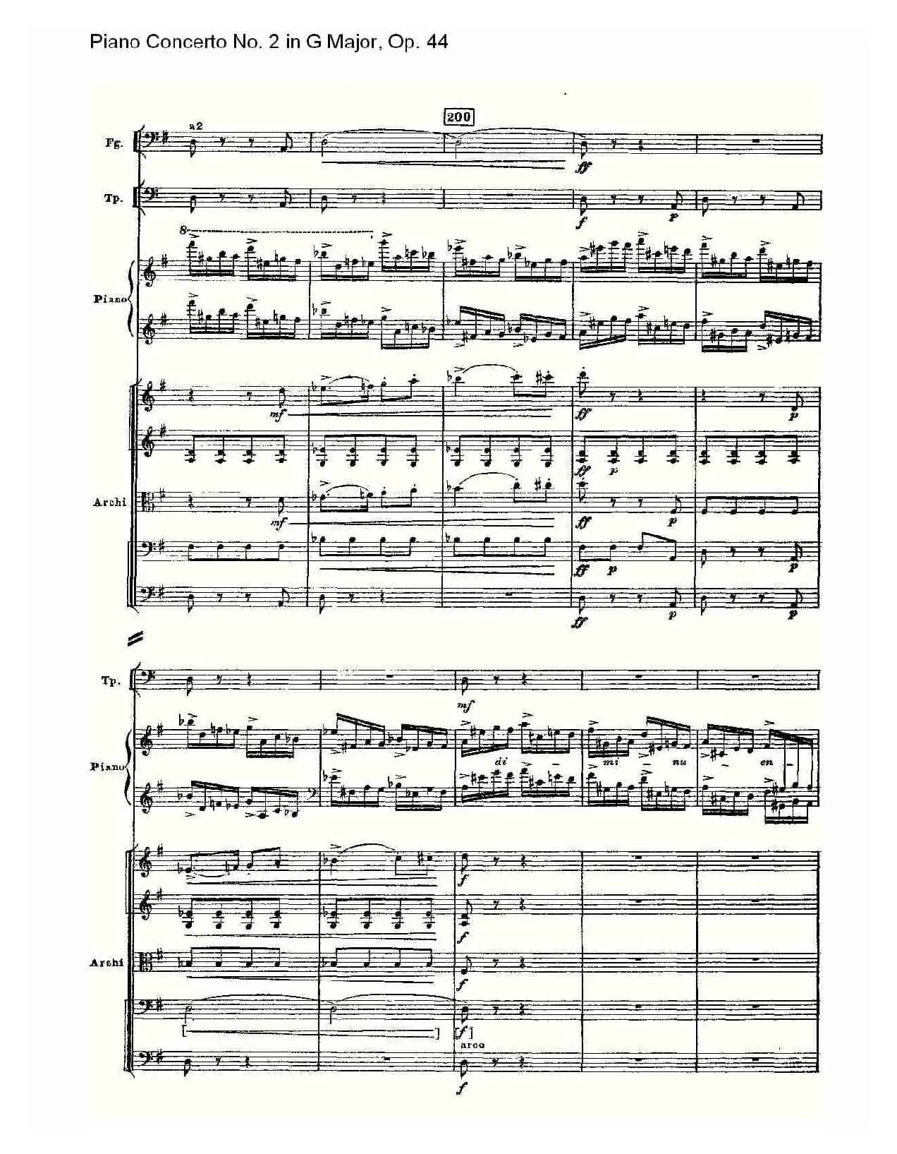 G大调第二钢琴协奏曲, Op.44第三乐章（一）