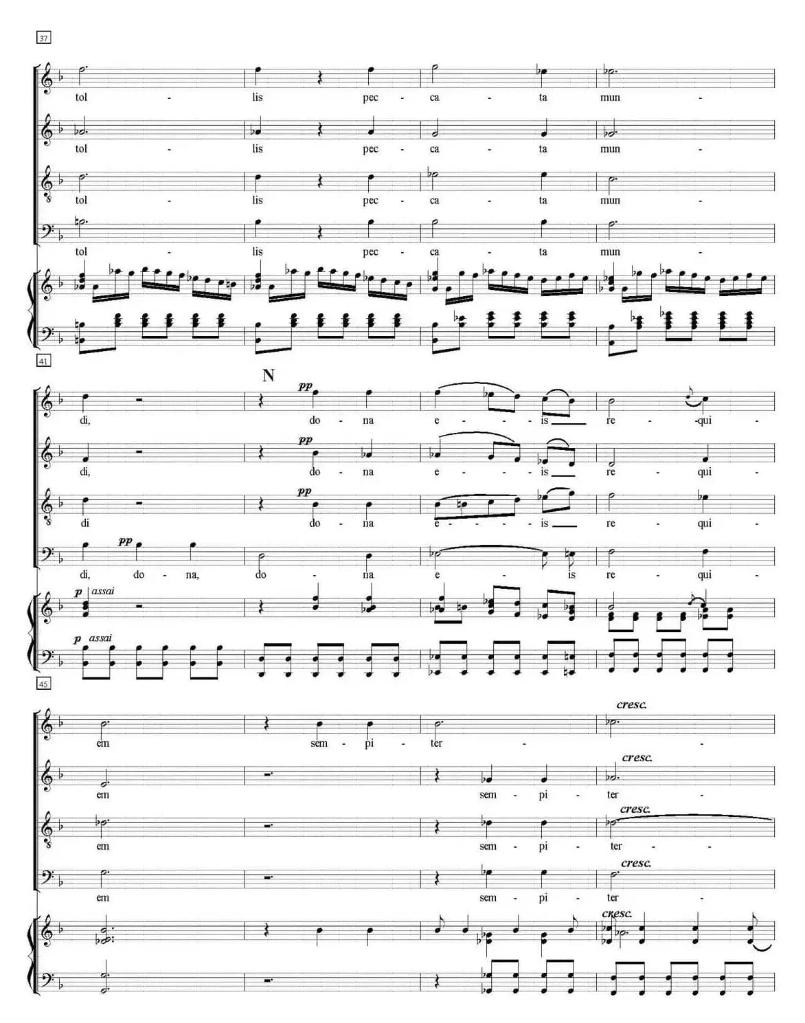 N°12 Agnus Dei（萨克斯四重奏+钢琴伴奏）