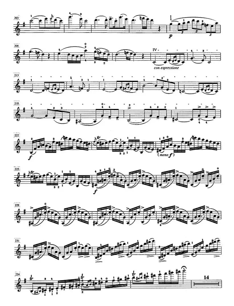 罗德第八协奏曲 E小调（Op.13，No.8） （小提琴分谱）