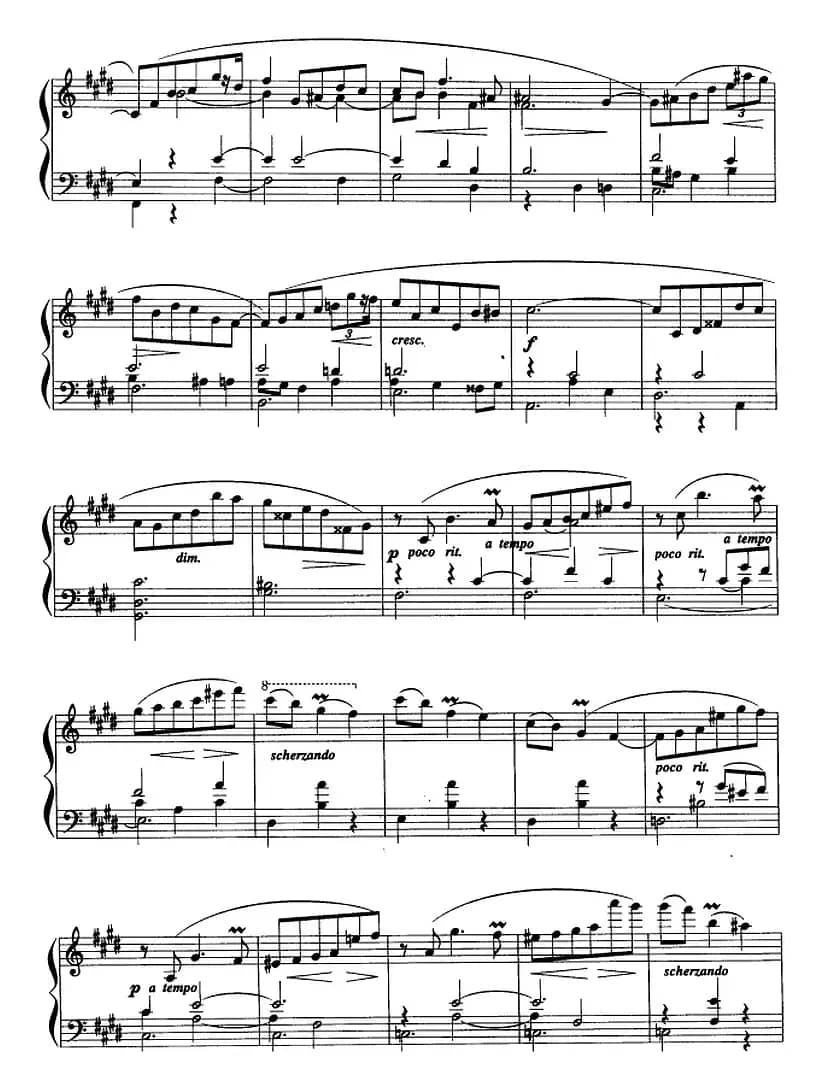 现代钢琴曲：24、玛祖卡（Op.25，No.4）