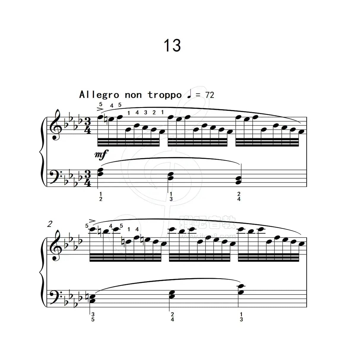 练习曲 13（克拉莫钢琴练习曲60首）