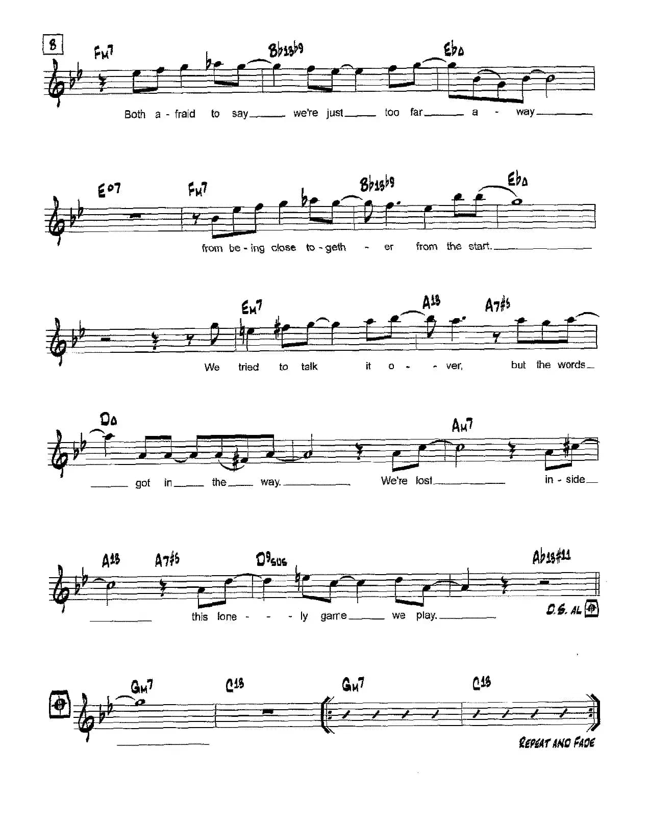 降B爵士乐谱：TRUBBEL