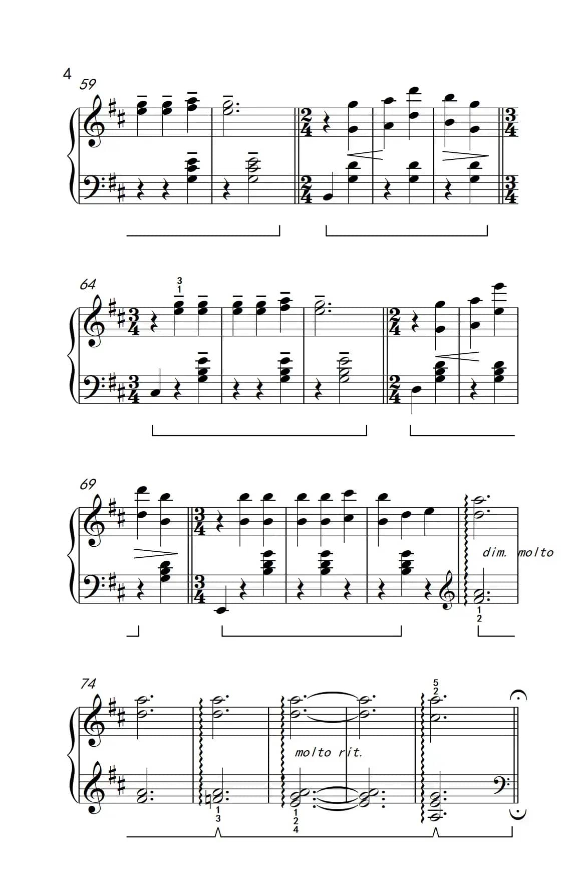 月光（约翰·汤普森 成人钢琴教程 第三册）