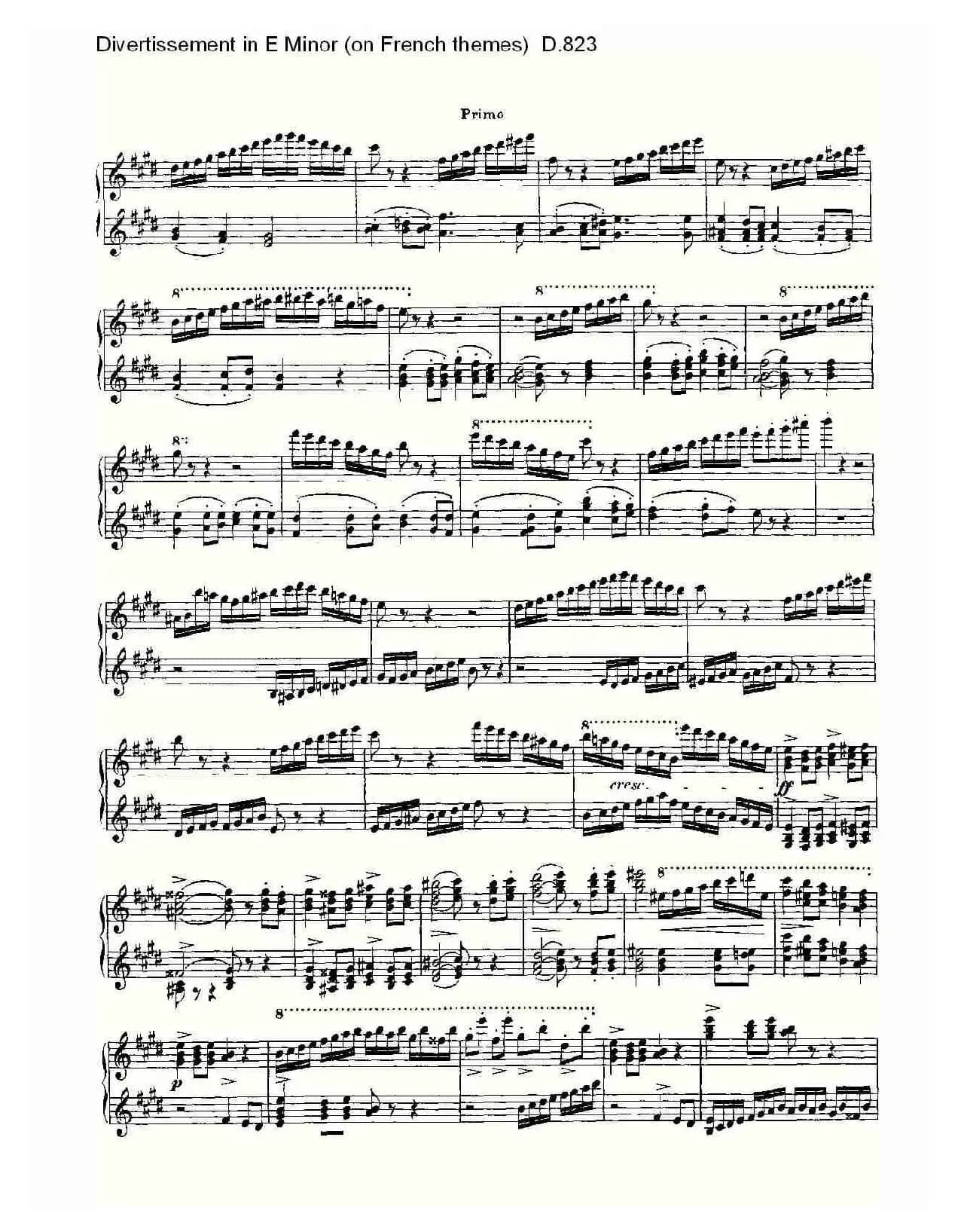Divertissement in E Minor（on French themes）