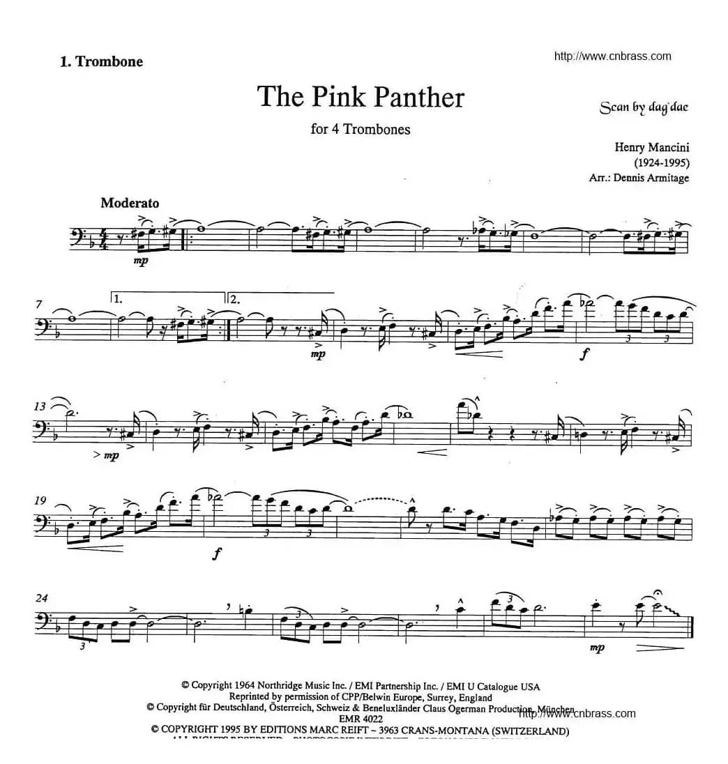 The Pink Panther（《粉红豹》长号四重奏）