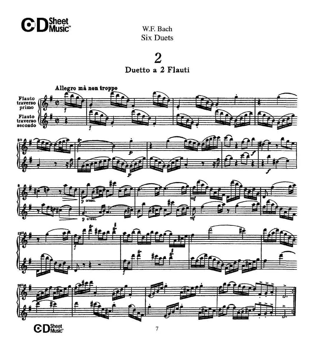 W.F.巴赫—六首二重奏练习曲（2）