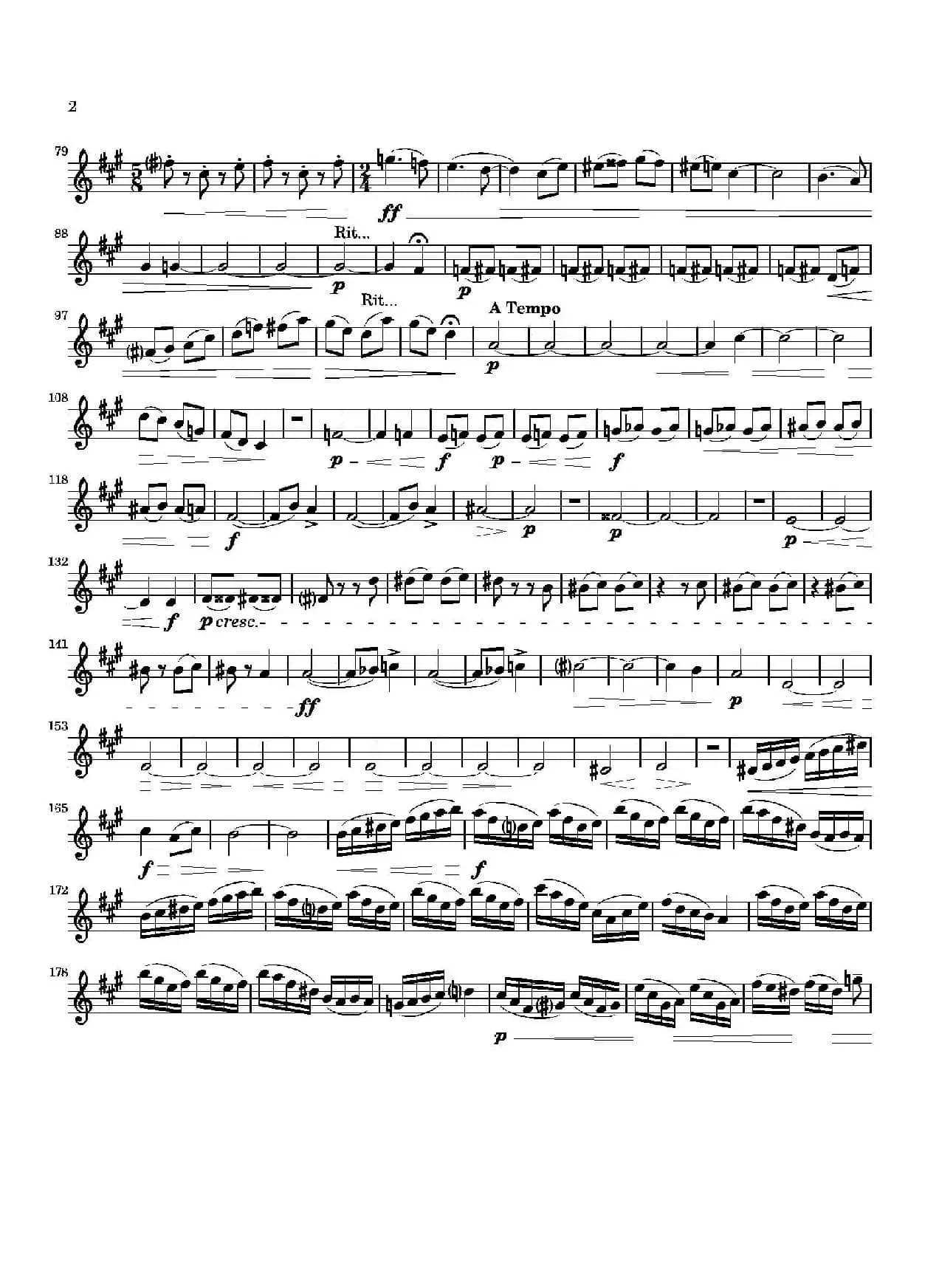 Movement（四重奏中音萨克斯分谱）