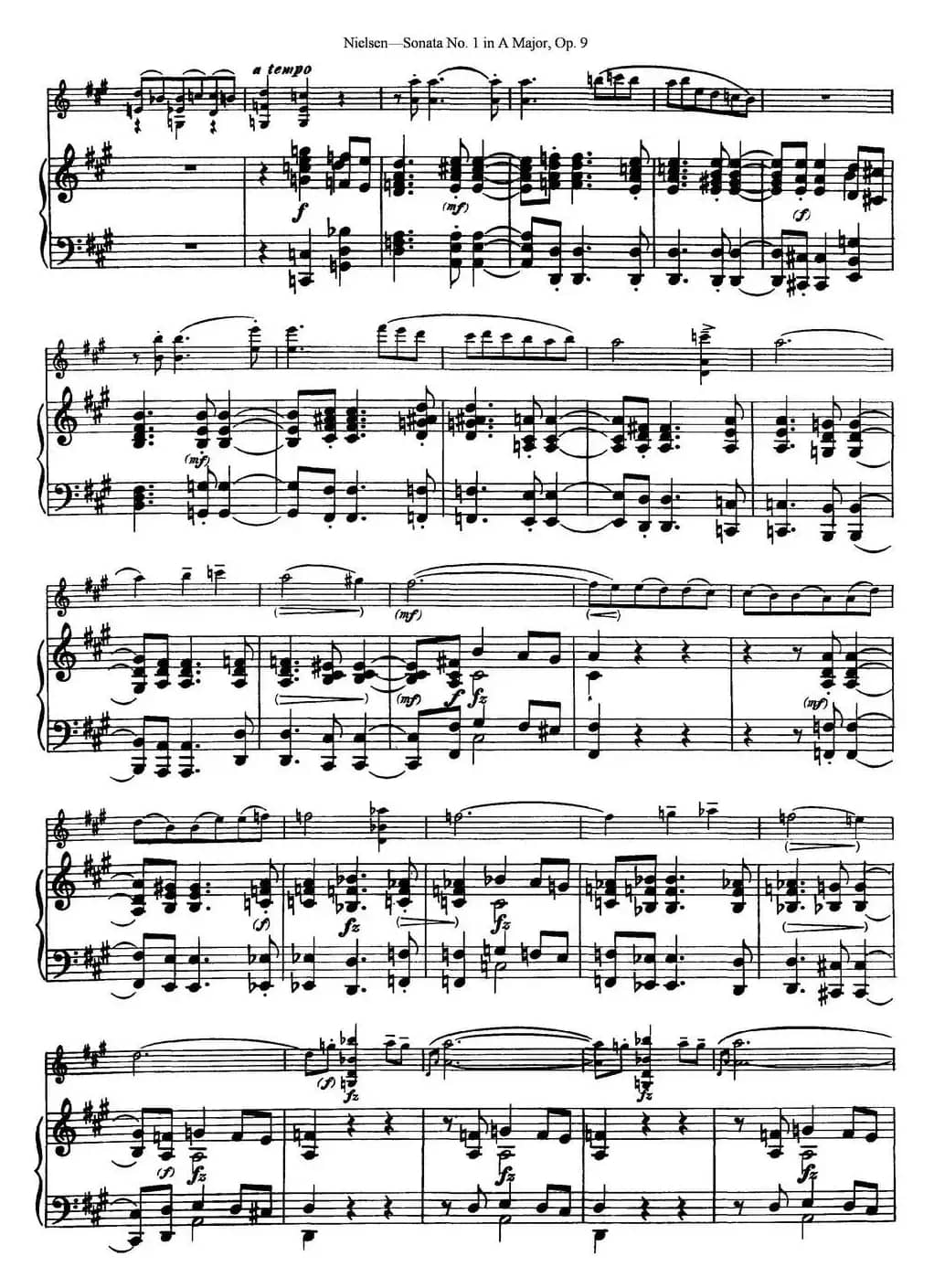 Violin Sonata No.1 in A Major Op.9（小提琴+钢琴伴奏）