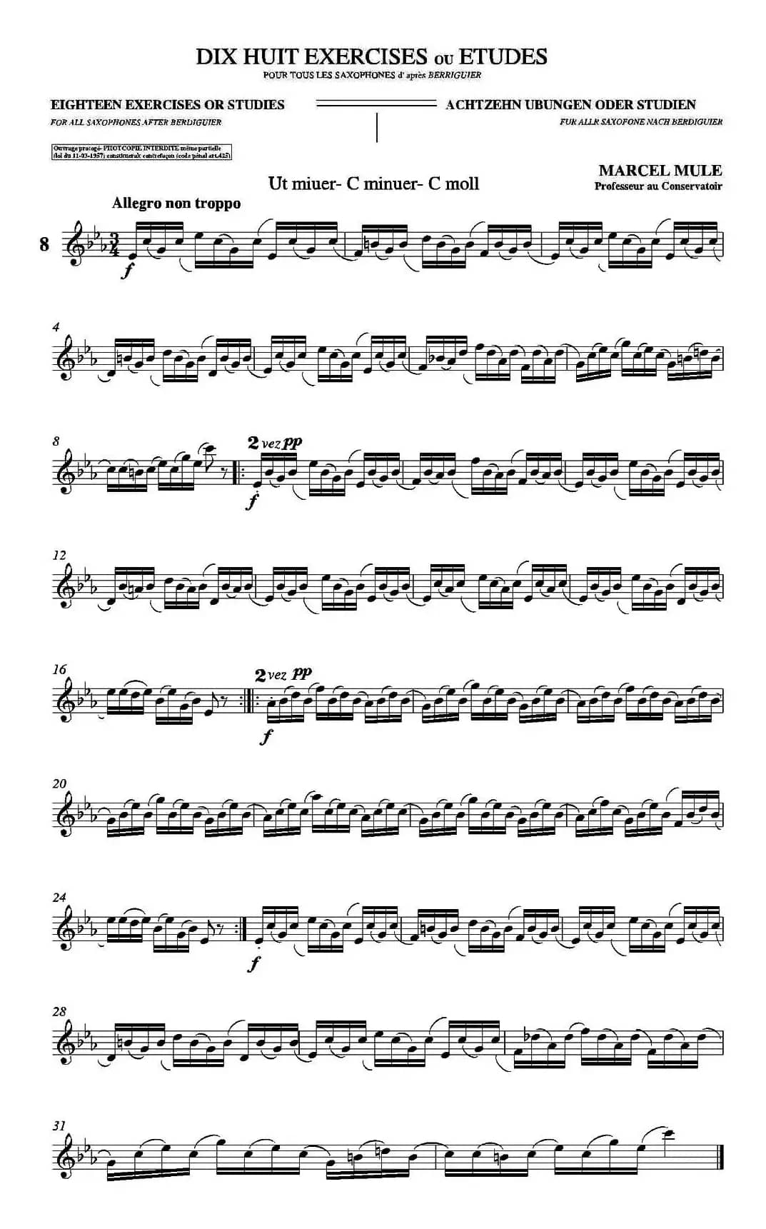 18 Exercicios ou Estudos de Marcel Mule - Enelruy Lira（马瑟·穆勒18首练习曲—8）