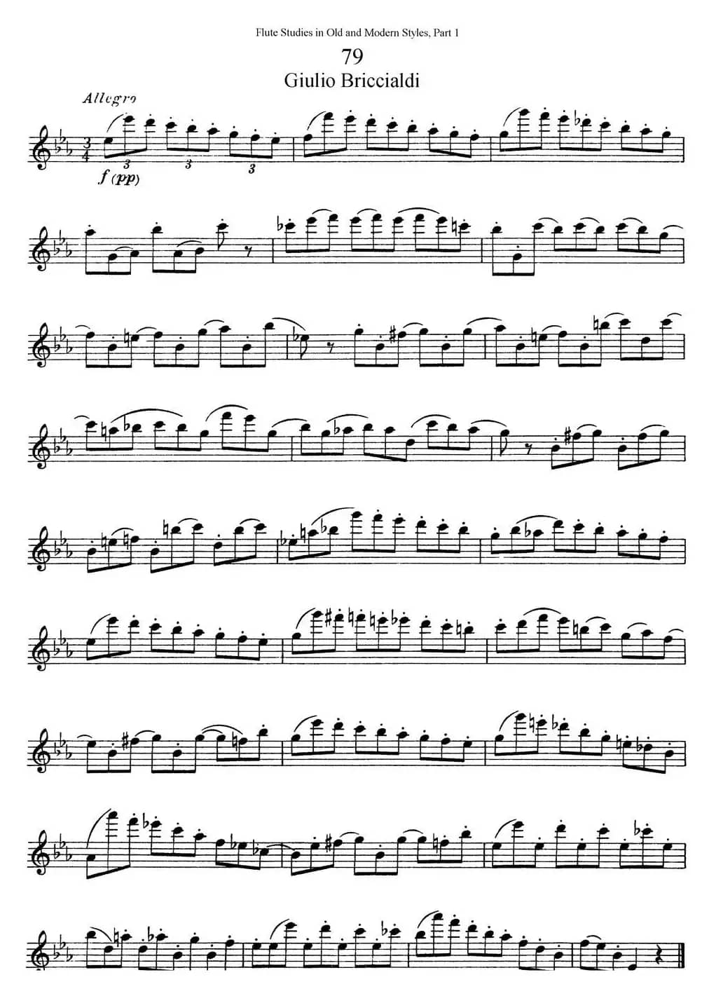 斯勒新老风格长笛练习重奏曲（第一部分）（NO.79）