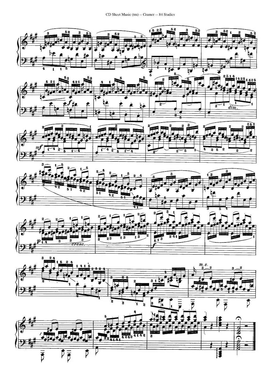 Cramer - 84 exercices（46—50）（克拉莫84首钢琴练习曲）