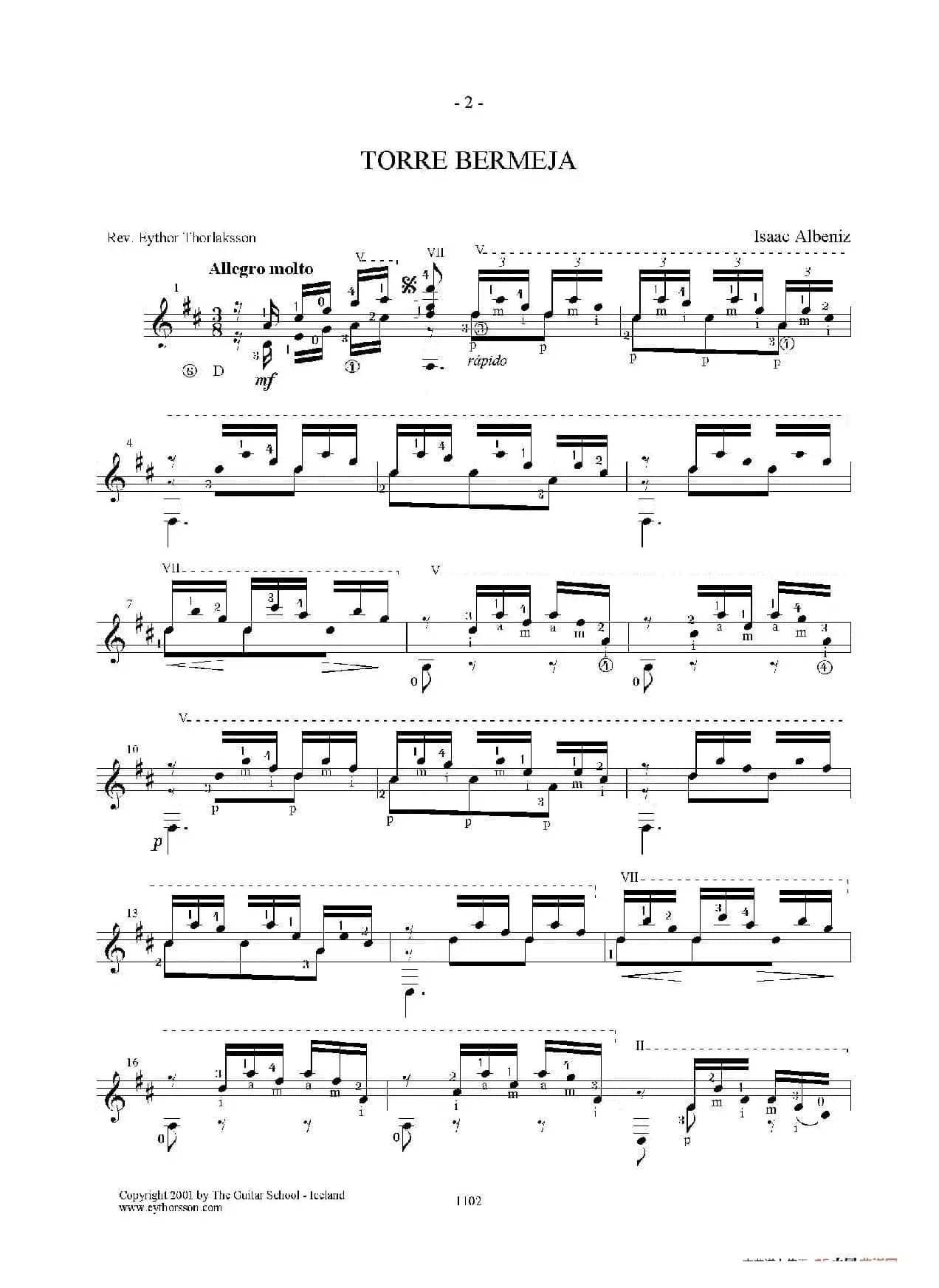 Torre Bermeja(Serenata)-1（古典吉他）