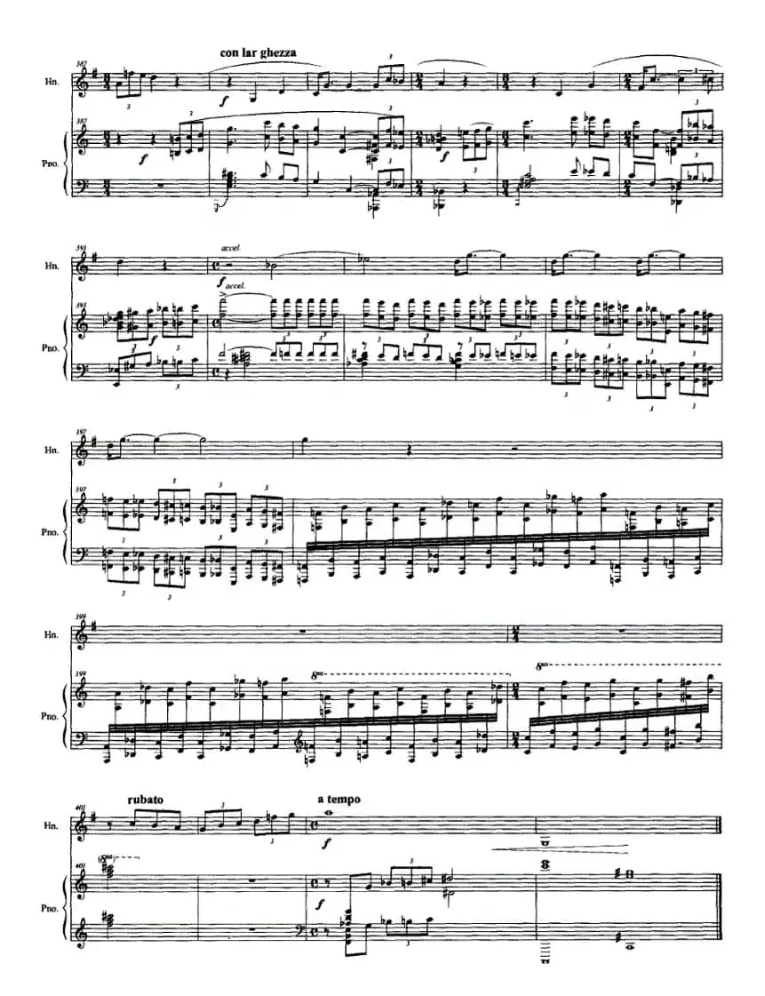 圆号与钢琴叙事曲