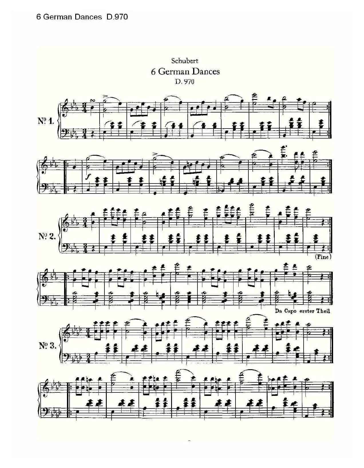 6 German Dances D.970（6德国舞曲 D.970）