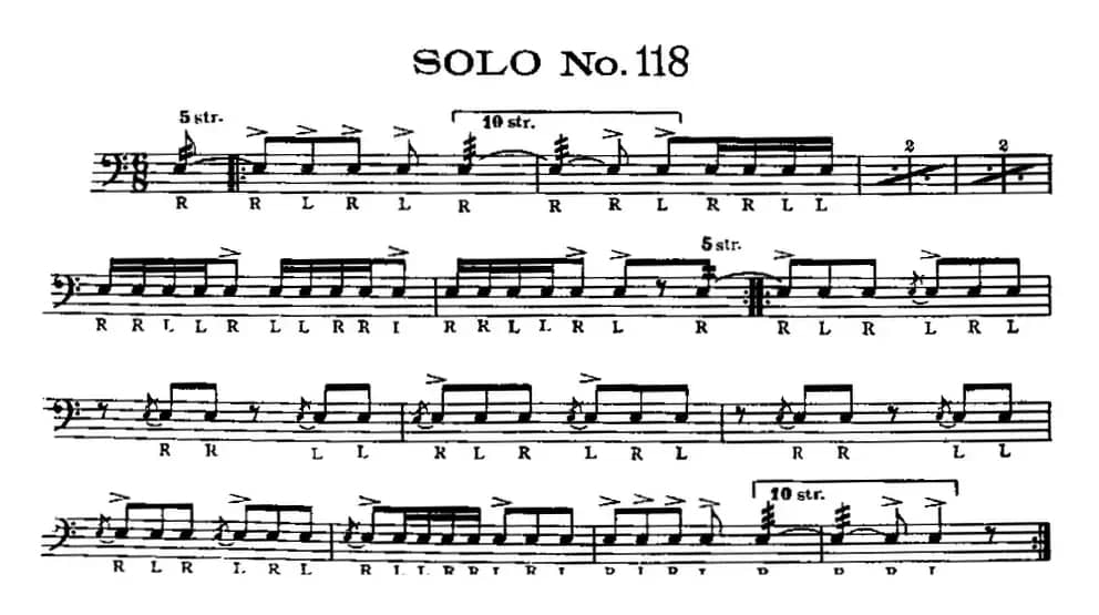 美国军鼓 SOLO No.116-120（爵士鼓谱）