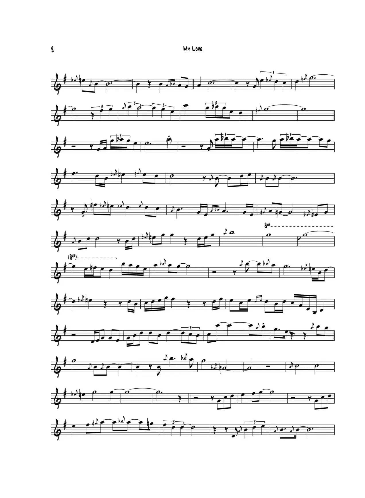 My Love（次中音萨克斯）