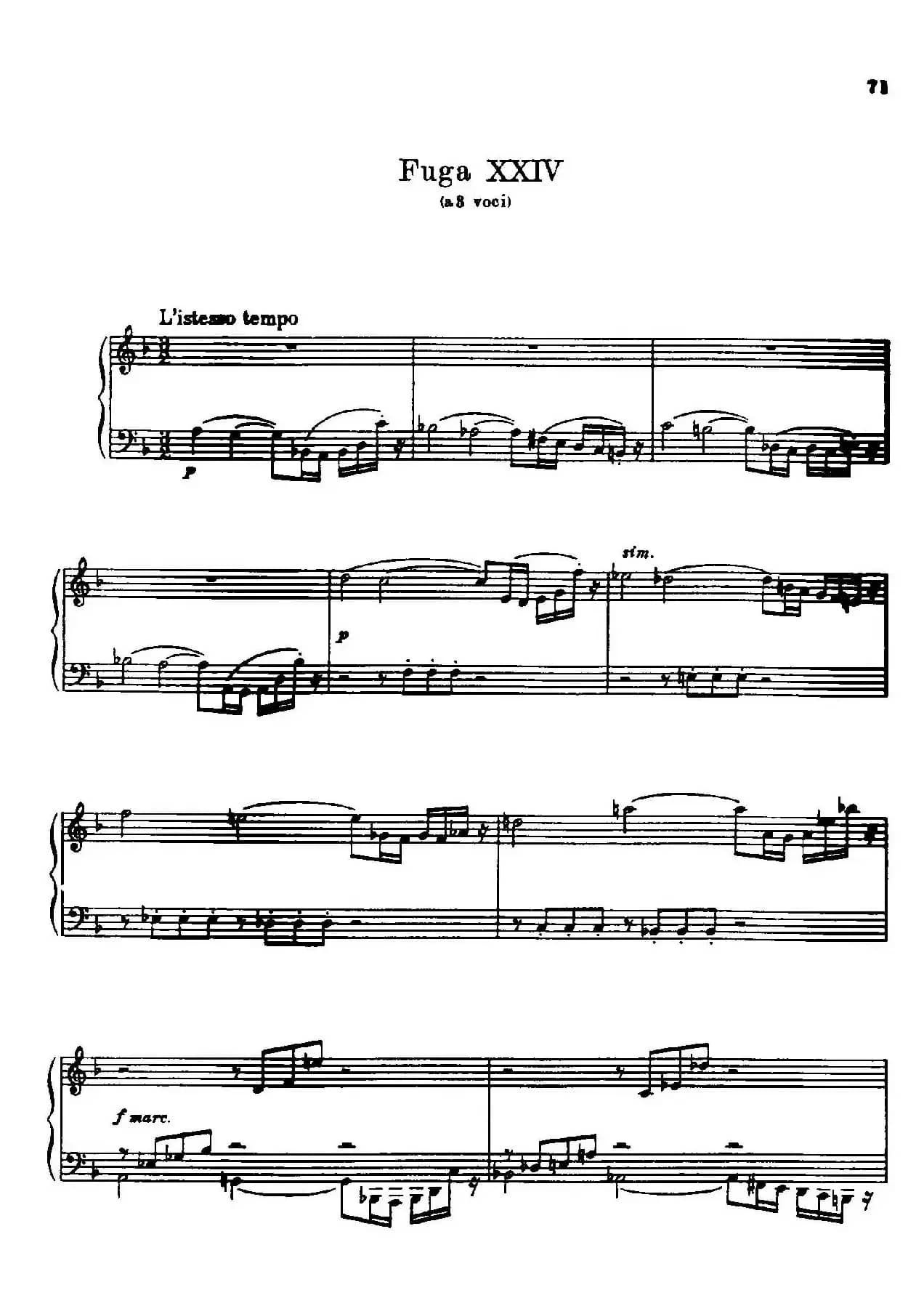 24 Preludes and Fugues Part.2 Op.45（24首前奏曲与赋格·第二部分·24）
