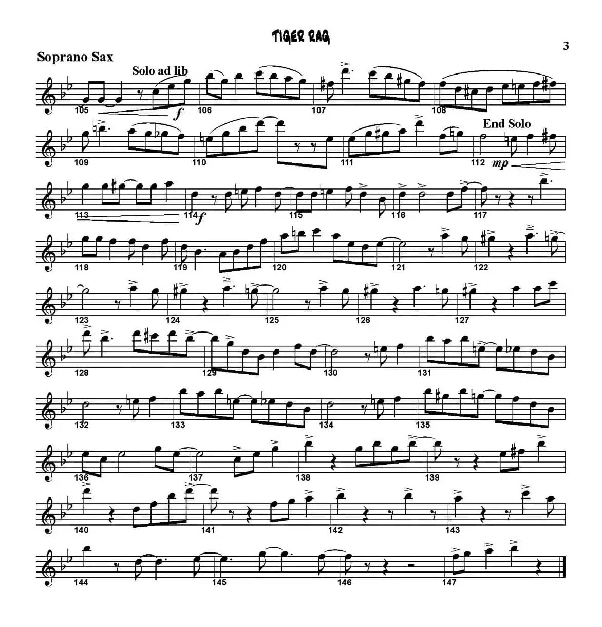 TIGER RAG（四重奏）