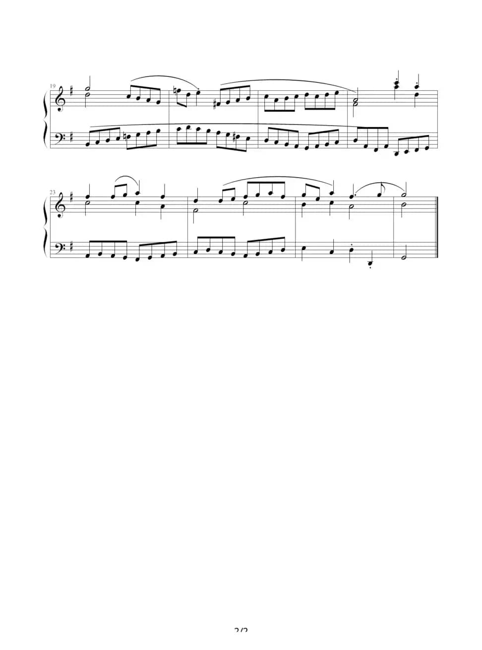 加伏特舞曲（选自《巴赫初级钢琴曲全集》23）